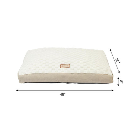 Extra Large With Handle, Dog Crate Mat With Poly Fill Cushion & Removable Cover