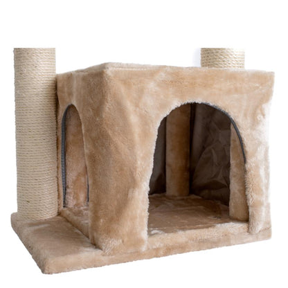 Classic Real Wood Cat Tree, 32-Inch Beige
