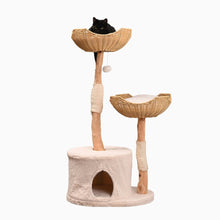 Classic Real Wood Cat Tree, 32-Inch Beige