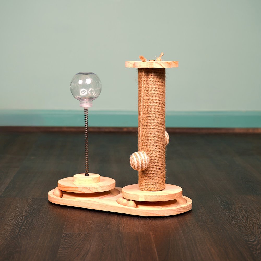 Interactive Scratch Post Activity Center -- The Ultimate Cat Playground