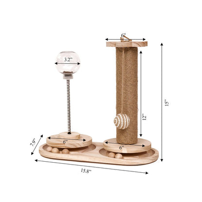 Interactive Scratch Post Activity Center -- The Ultimate Cat Playground