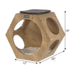 Solid Wood Hexagon Condo Wall-Mounted Cat Climbing Perch and Scratcher