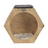 Solid Wood Hexagon Condo Wall-Mounted Cat Climbing Perch and Scratcher
