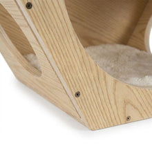 Solid Wood Hexagon Condo Wall-Mounted Cat Climbing Perch and Scratcher