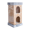 Pressed Wood 2-Story Cat House with Sisal Carpet and Faux Fur Condo