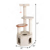 Bison Pets Cat Tree Tower with Condo, Sisal-Wrapped Posts and Perch, KHAKI