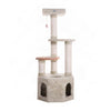 Bison Pets Cat Tree Tower with Condo, Sisal-Wrapped Posts and Perch, KHAKI