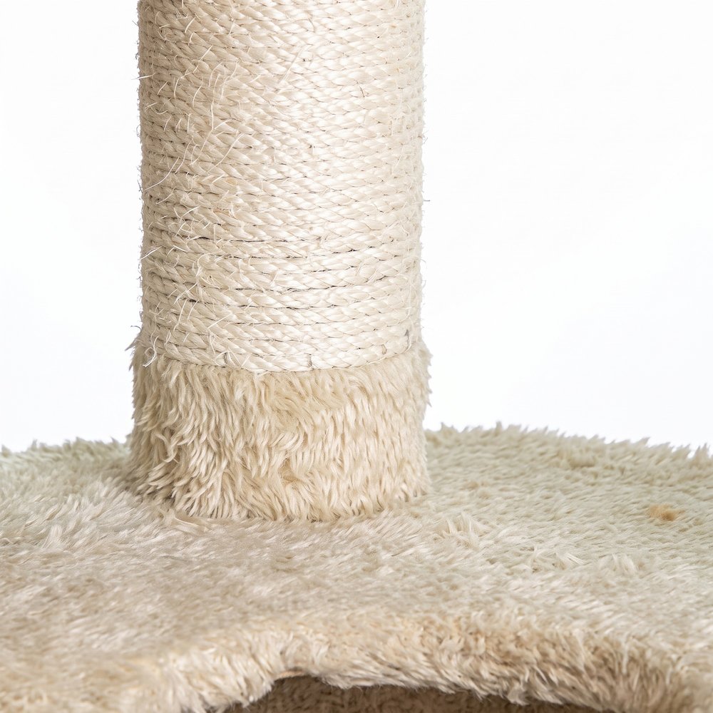 Bison Pets Cat Tree Tower with Condo, Sisal-Wrapped Posts and Perch, KHAKI