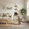 Bison Pets Tall Cat Tree with Condo, and Sisal Post, Beige