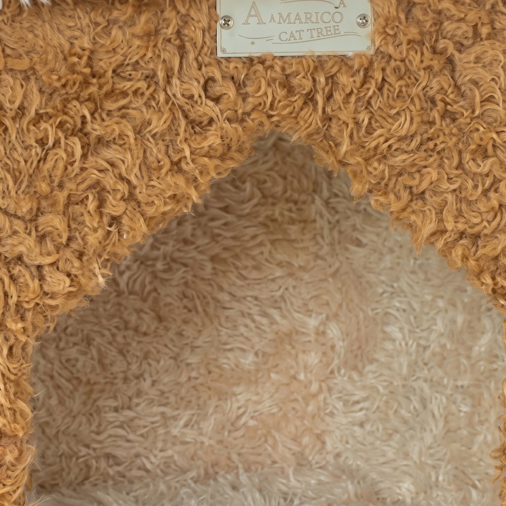 Bison Pets Tall Cat Tree with Condo, and Sisal Post, Beige
