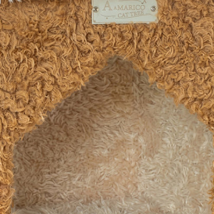 Bison Pets Tall Cat Tree with Condo, and Sisal Post, Beige