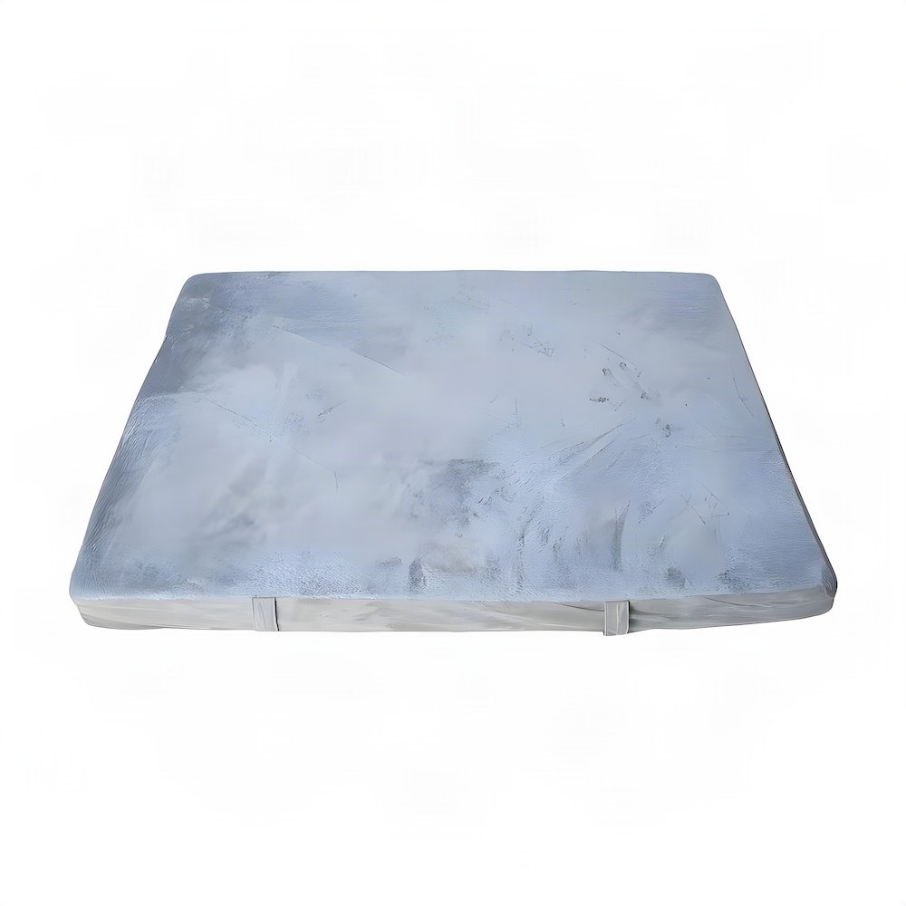 Bison Pets Suede-Upholstered Memory Foam Pet Bed Mat, Sage Green & Gray