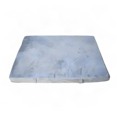 Bison Pets Suede-Upholstered Memory Foam Pet Bed Mat, Sage Green & Gray