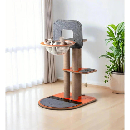 Purr and Play Kitty Basketball Hoop with Scratcher