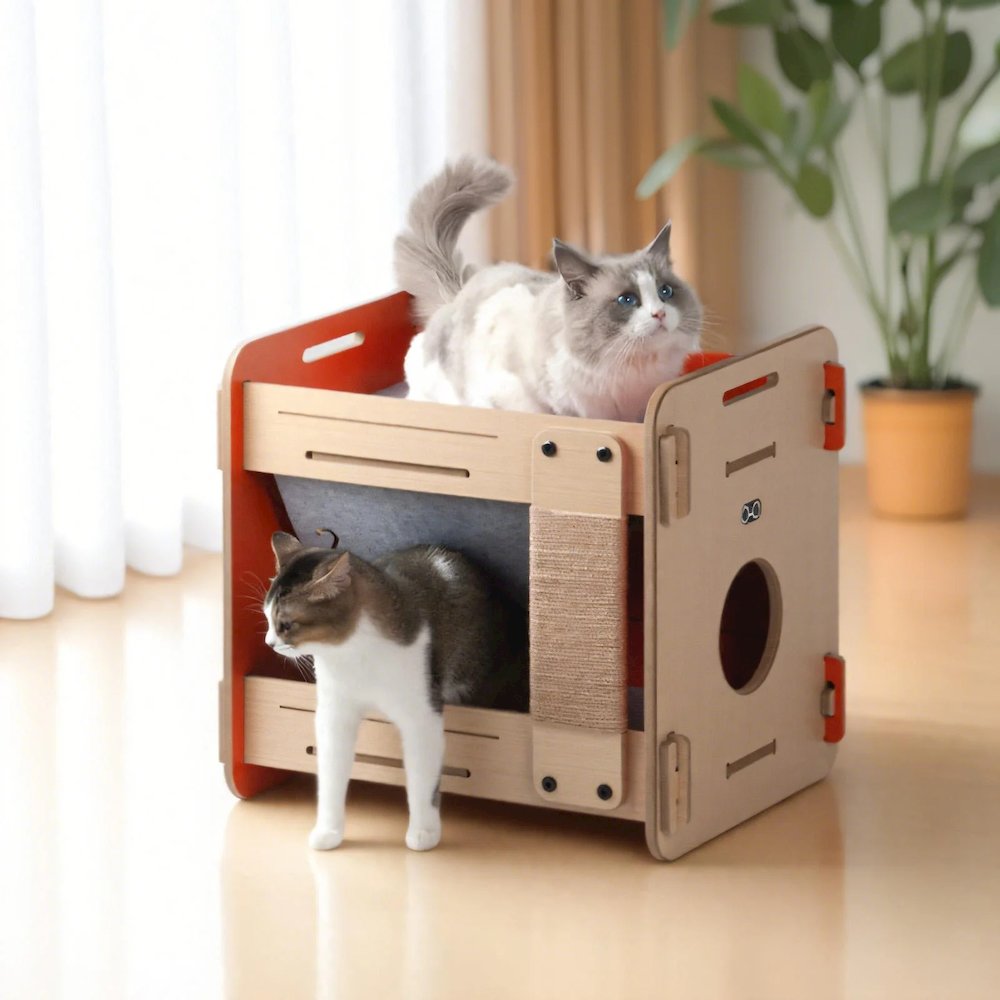 Purr and Play Bunk Bed with Scratch Post