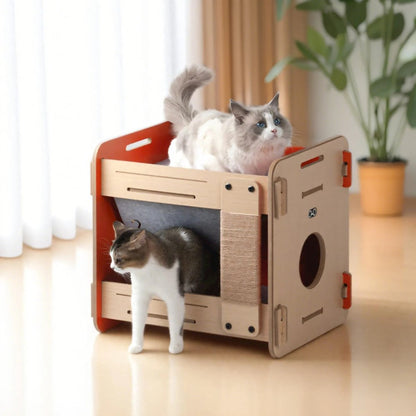 Purr and Play Bunk Bed with Scratch Post