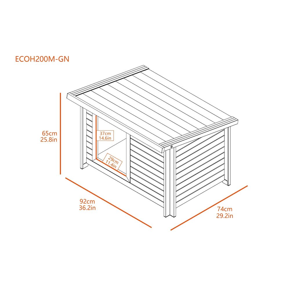 ECOFLEX® Lodge Style Dog House - Medium