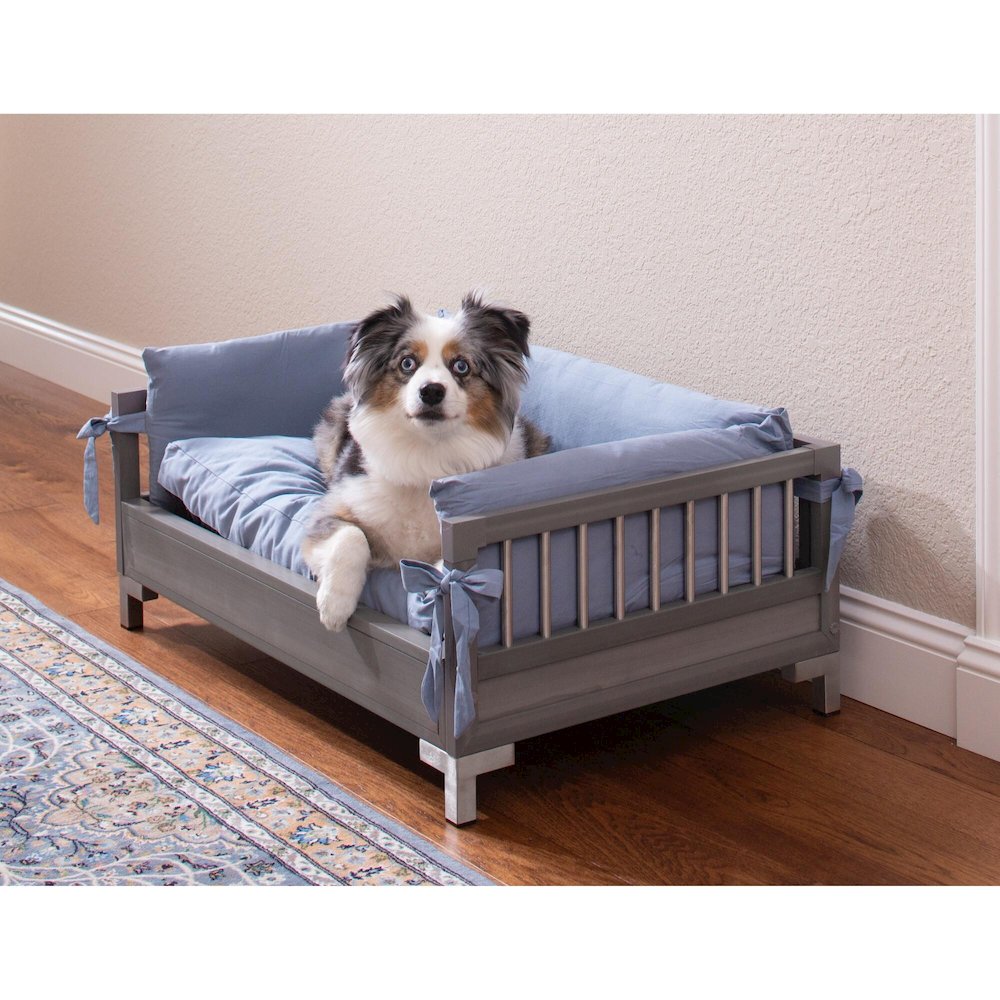 ECOFLEX® Manhattan Raised Dog Bed with Cushion - Grey