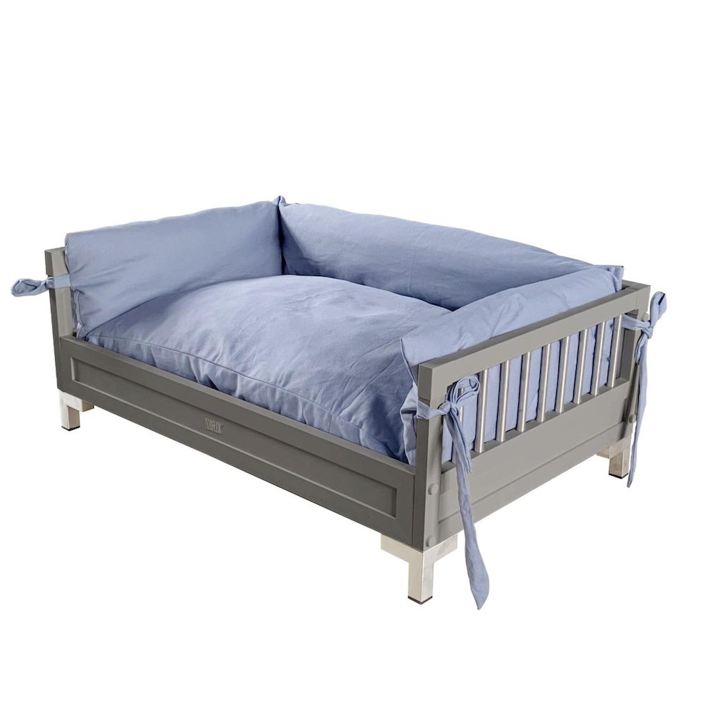 ECOFLEX® Manhattan Raised Dog Bed with Cushion - Grey