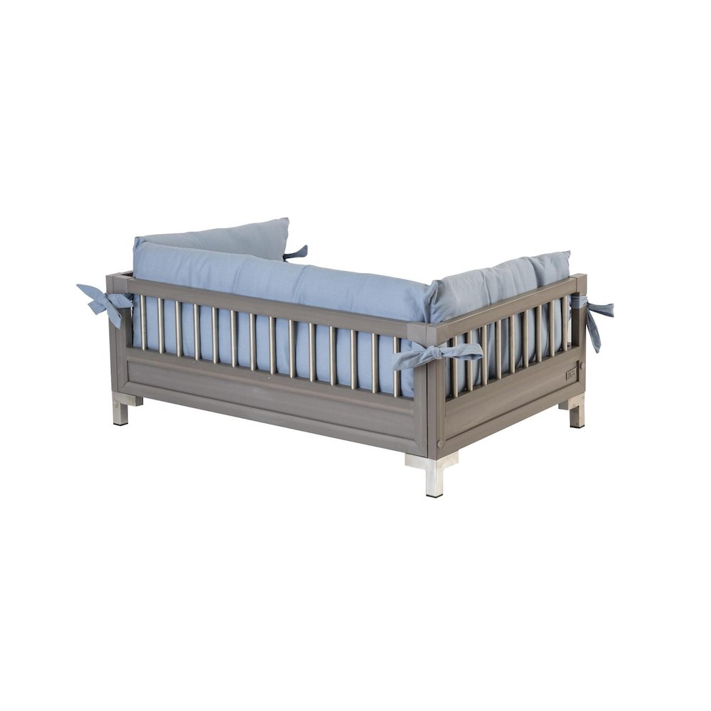 ECOFLEX® Manhattan Raised Dog Bed with Cushion - Grey