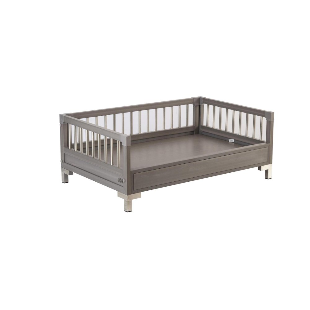 ECOFLEX® Manhattan Raised Dog Bed with Cushion - Grey