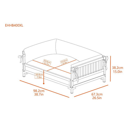 ECOFLEX® Manhattan Raised Dog Bed with Cushion - Grey