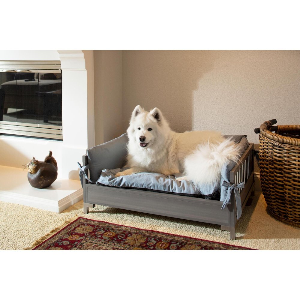 ECOFLEX® Manhattan Raised Dog Bed with Cushion - Grey