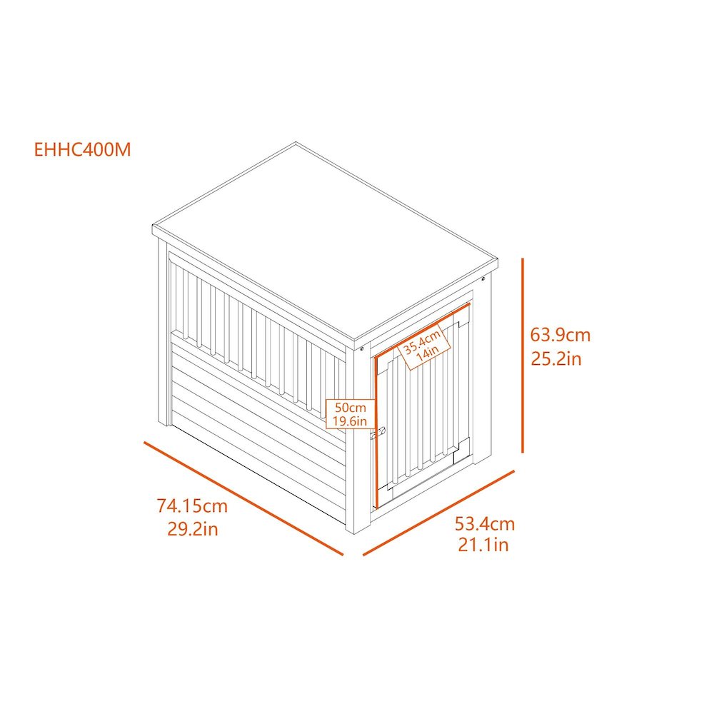 ECOFLEX® Dog Crate End Table - Espresso Medium