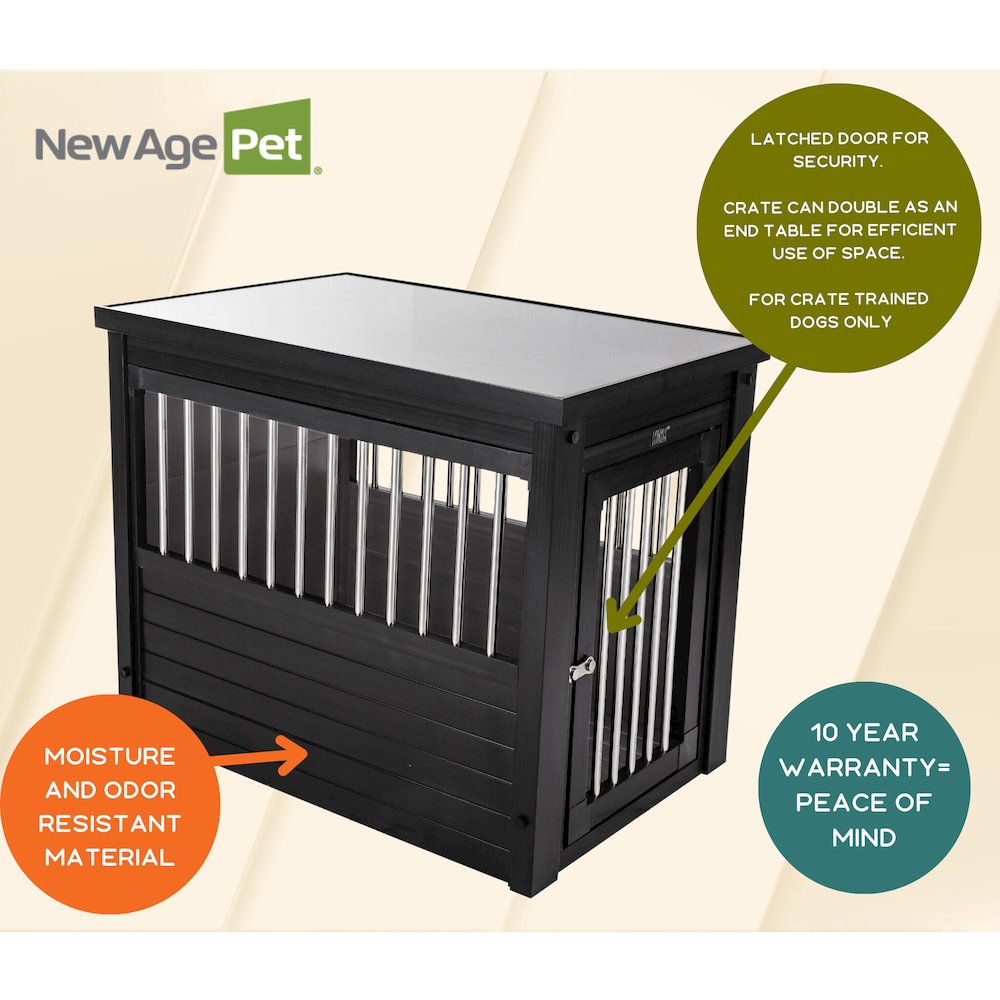 ECOFLEX® Dog Crate End Table - Espresso Medium