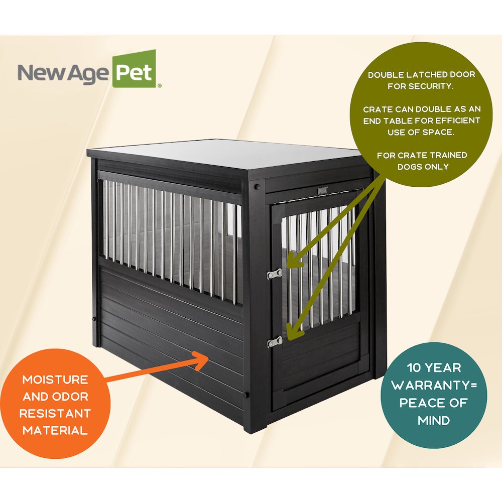 ECOFLEX® Dog Crate End Table - Espresso Large