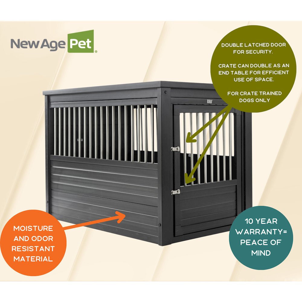 ECOFLEX® Dog Crate End Table - Espresso X-Large