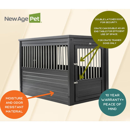 ECOFLEX® Dog Crate End Table - Espresso X-Large