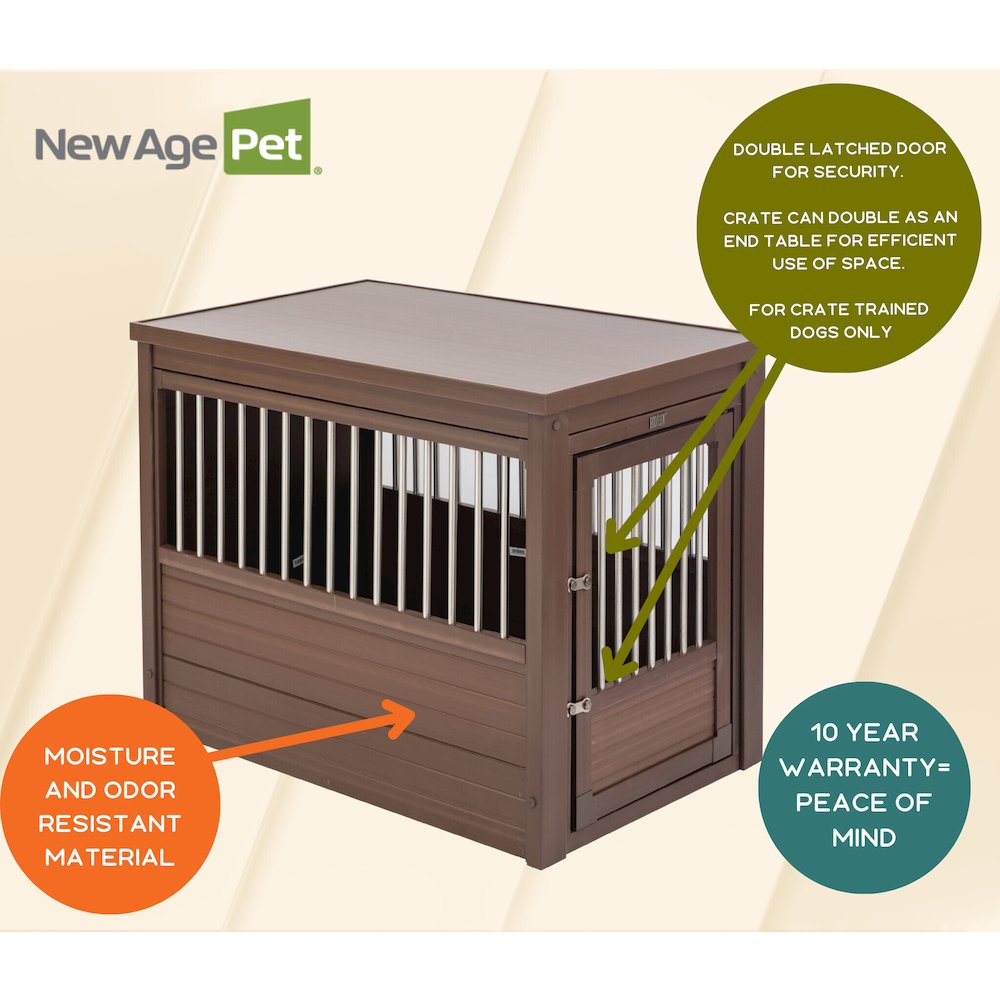 ECOFLEX® Dog Crate End Table - Russet Large