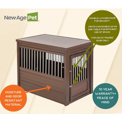 ECOFLEX® Dog Crate End Table - Russet Large