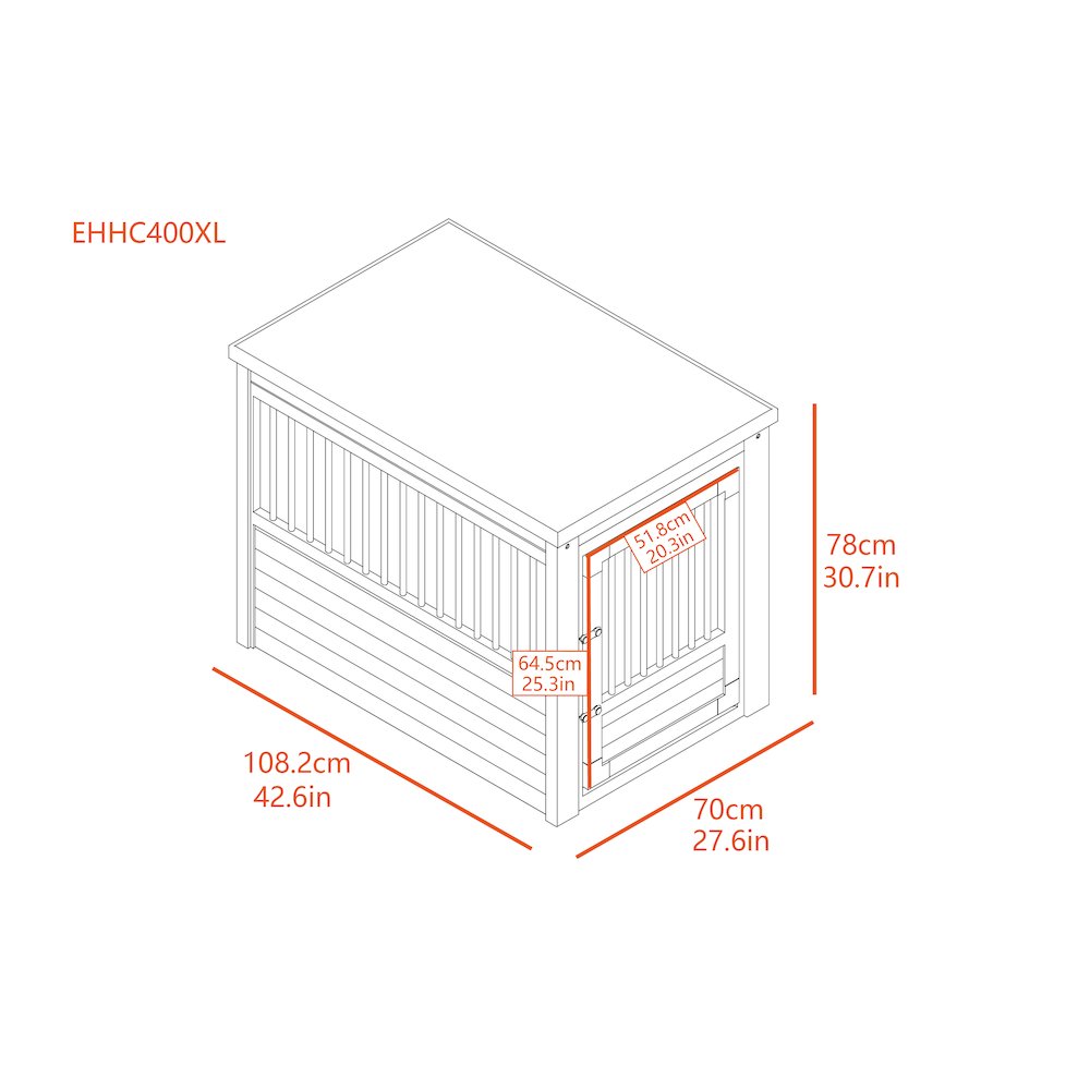 ECOFLEX® Dog Crate End Table - Russet X-Large