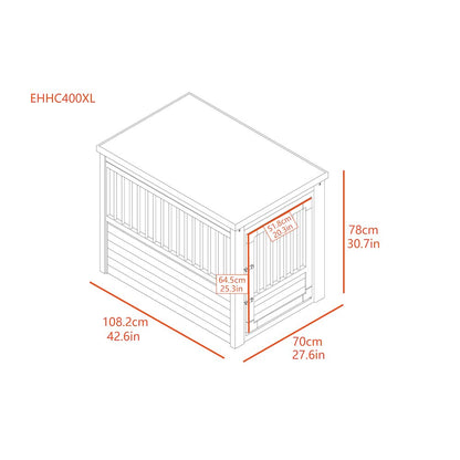 ECOFLEX® Dog Crate End Table - Russet X-Large