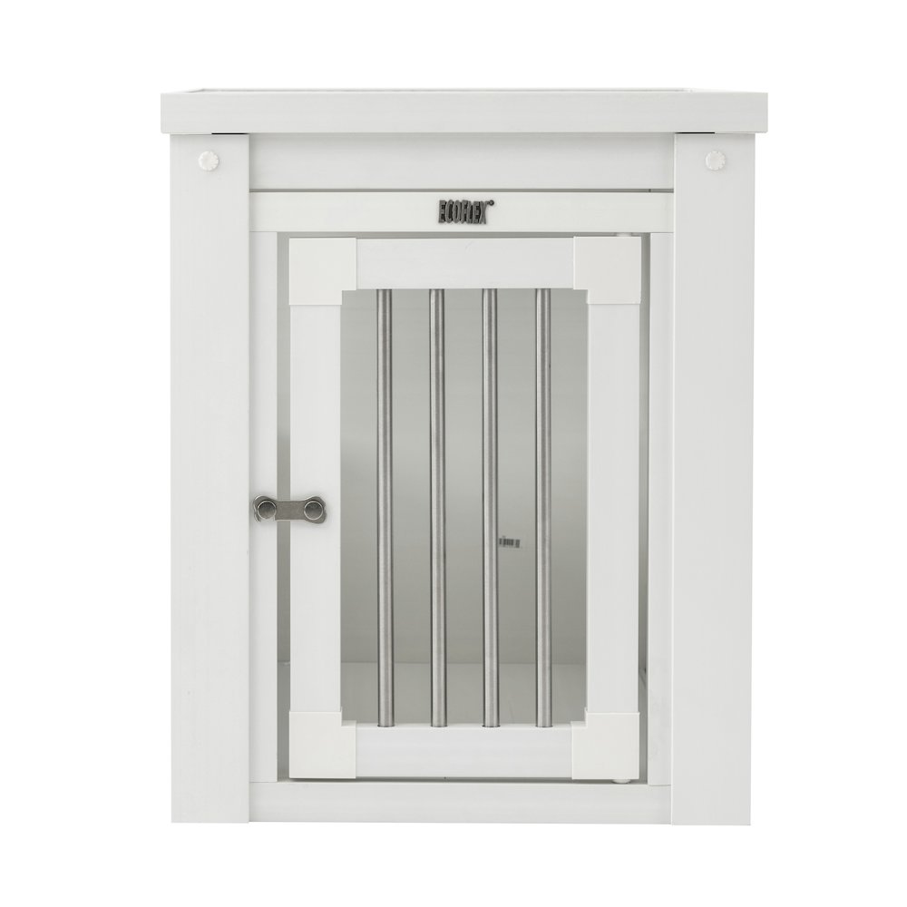 ECOFLEX® Dog Crate End Table - Antique White Small