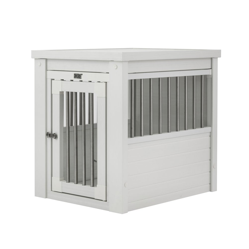 ECOFLEX® Dog Crate End Table - Antique White Small
