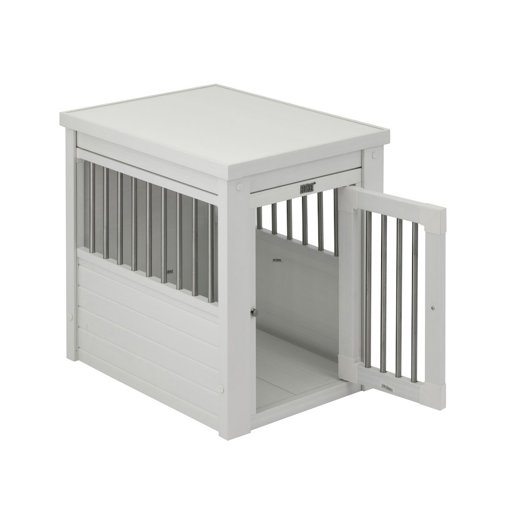 ECOFLEX® Dog Crate End Table - Antique White Small