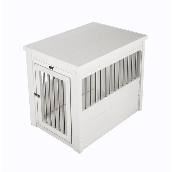 ECOFLEX® Dog Crate End Table - Antique White Medium