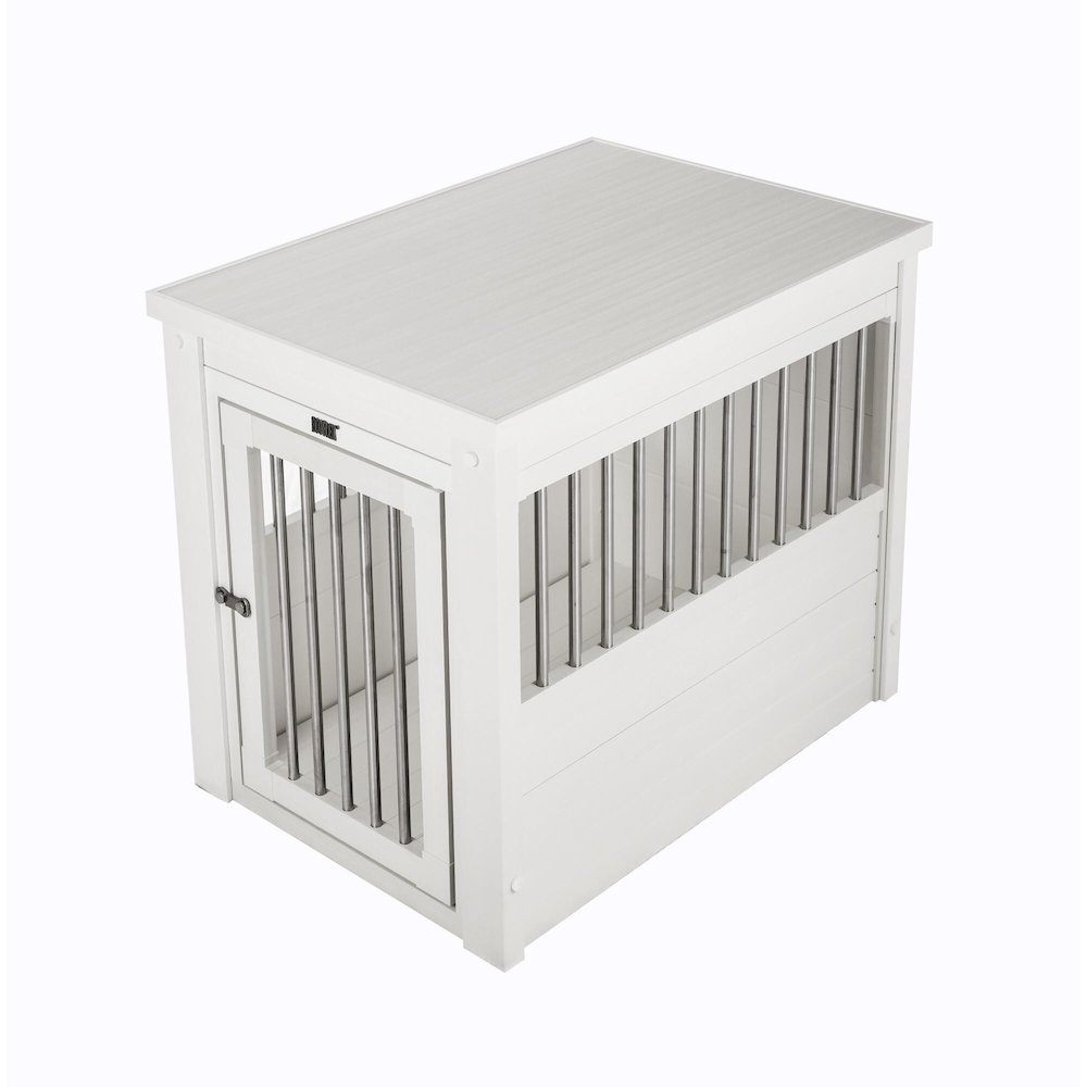 ECOFLEX® Dog Crate End Table - Antique White Medium