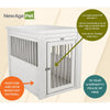 ECOFLEX® Dog Crate End Table - Antique White Medium