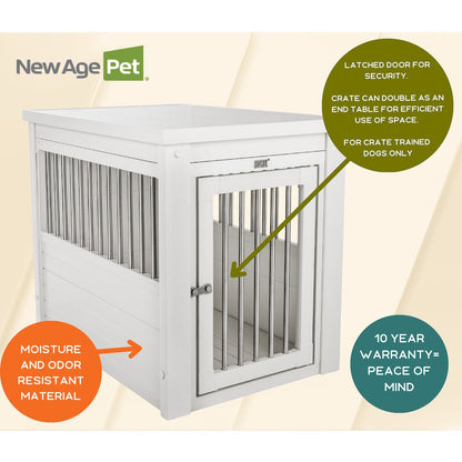 ECOFLEX® Dog Crate End Table - Antique White Medium