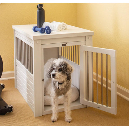 ECOFLEX® Dog Crate End Table - Antique White Medium