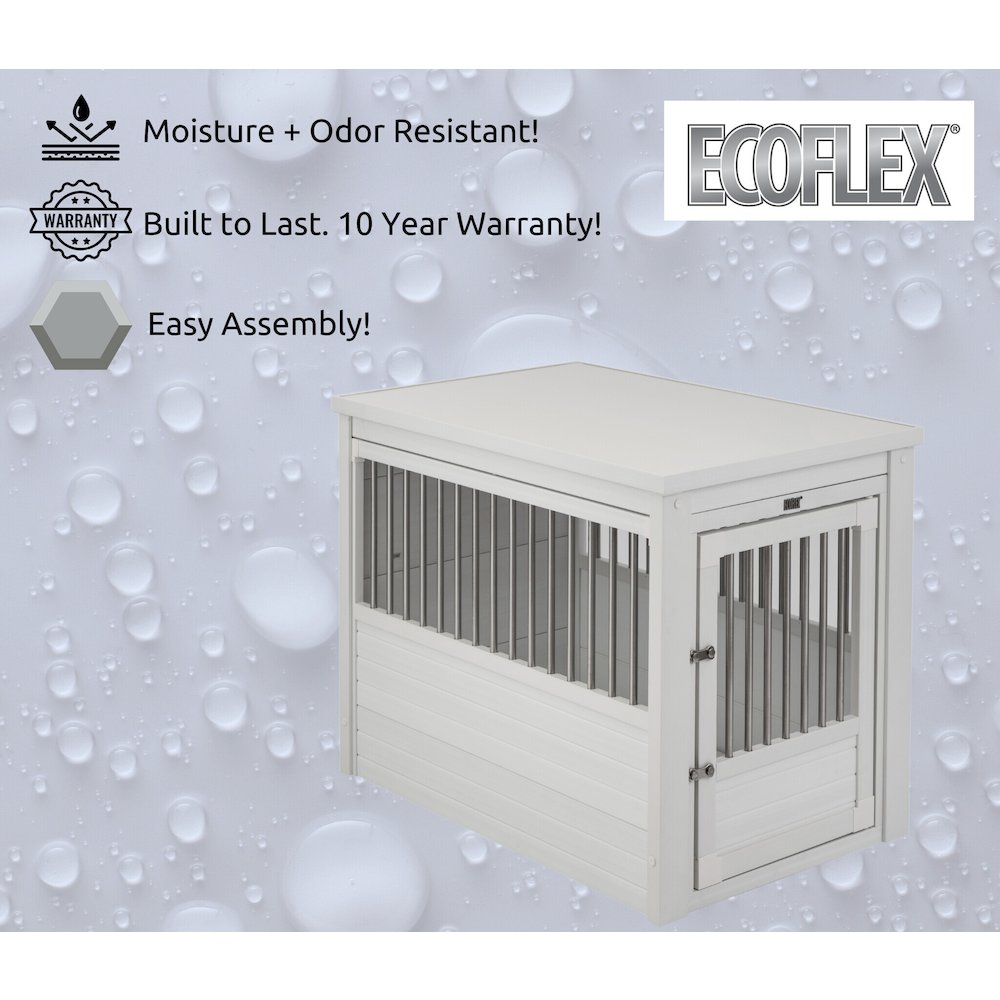 ECOFLEX® Dog Crate End Table - Antique White Large