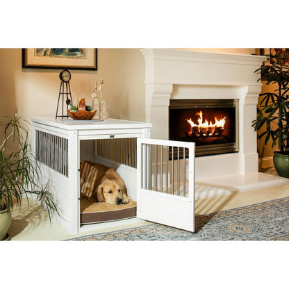 ECOFLEX® Dog Crate End Table - Antique White X-Large