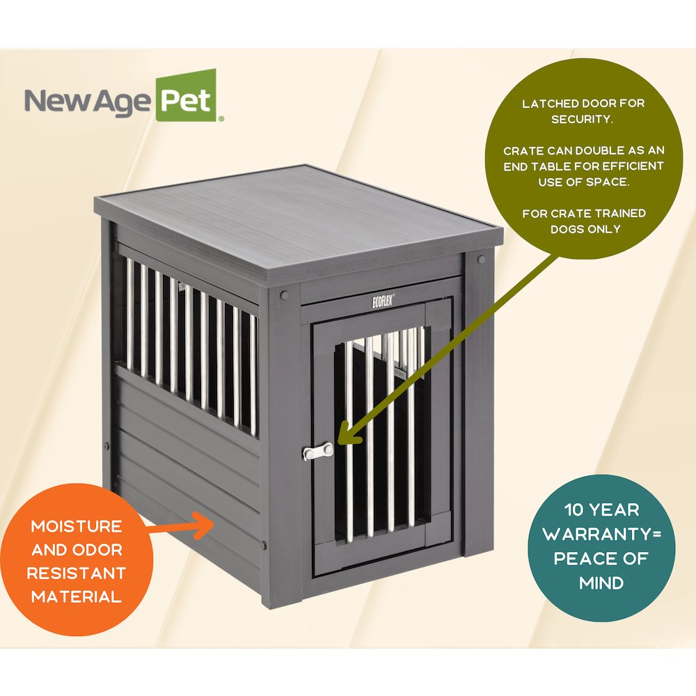ECOFLEX® Dog Crate End Table - Grey Small