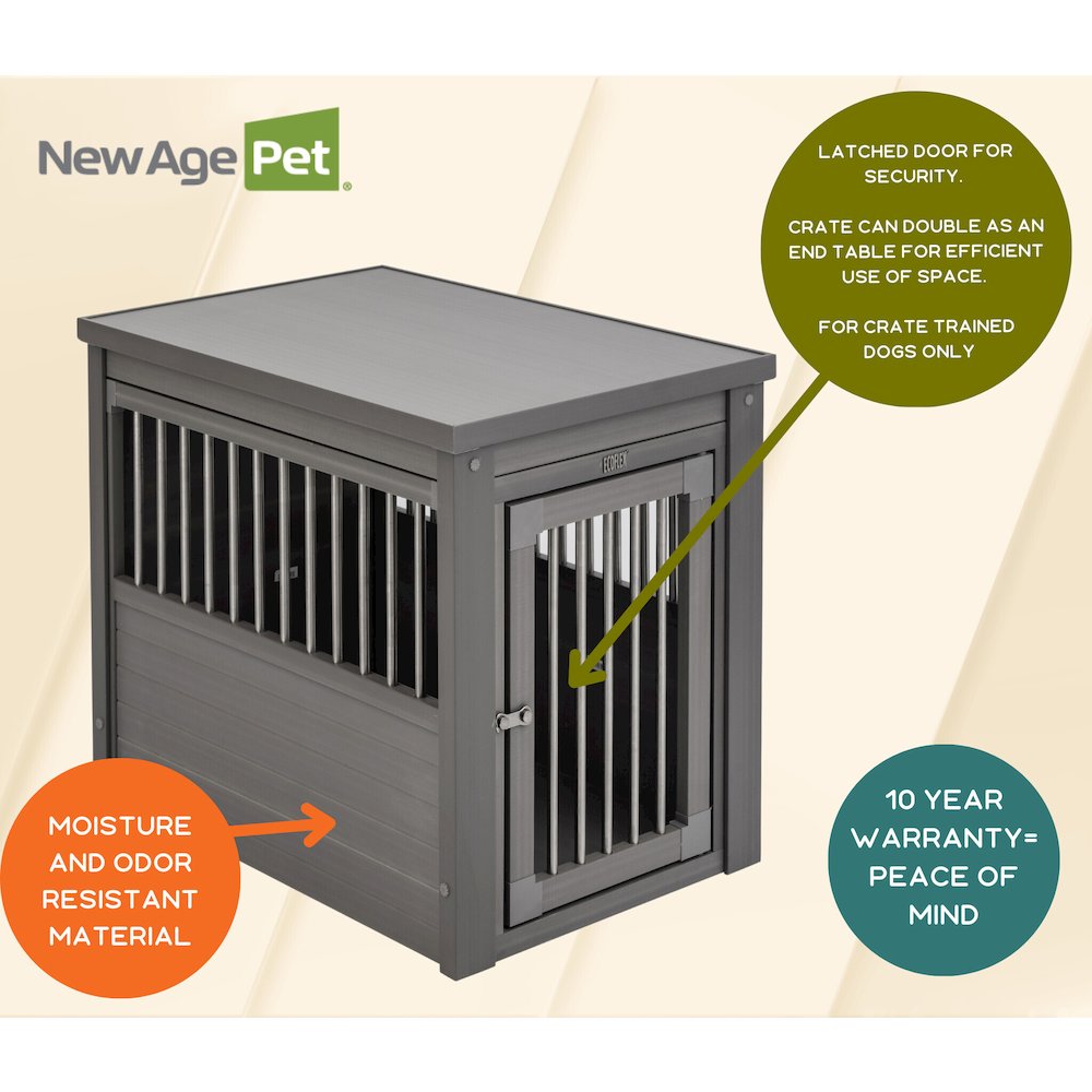 ECOFLEX® Dog Crate End Table - Grey Medium