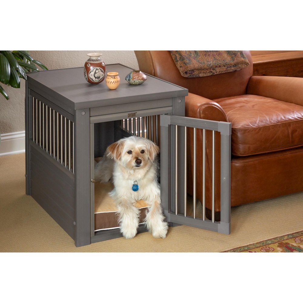 ECOFLEX® Dog Crate End Table - Grey Medium