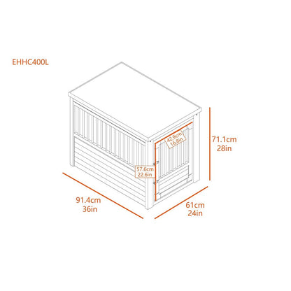 ECOFLEX® Dog Crate End Table - Grey Large
